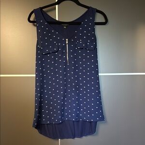 Fortune + Ivy Navy Sleeveless Top